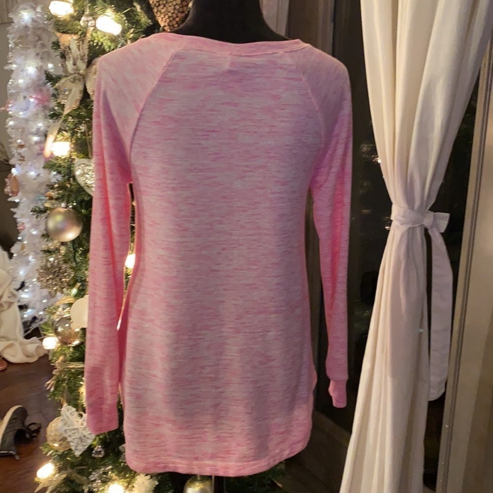 Xhilaration pink longsleeve sweatshirt women’s XS sweater top sleepwear casual​ - Picture 5 of 8